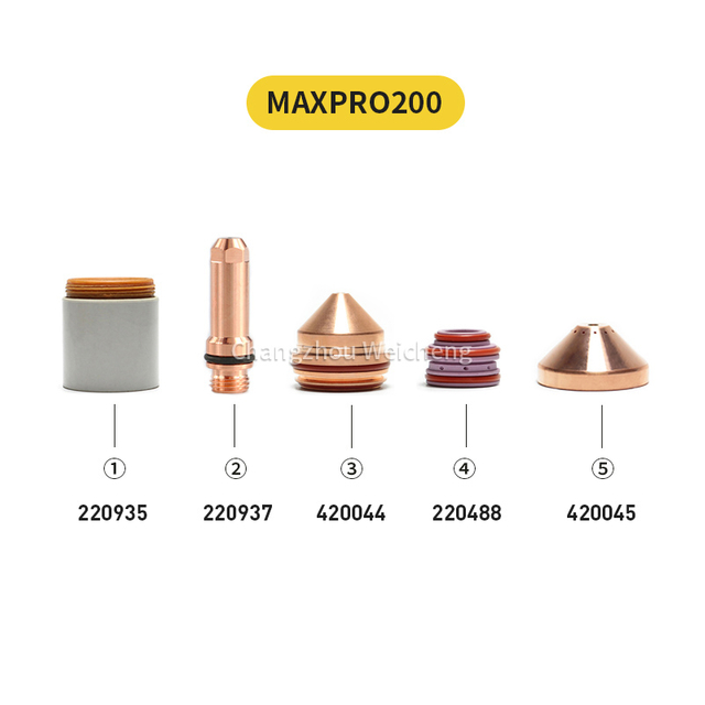 Maxpro200 Plasma Electrode 220487 220528 Nozzle 220831 220890 Shield 220532 220536 Plasma Cutting Consumable