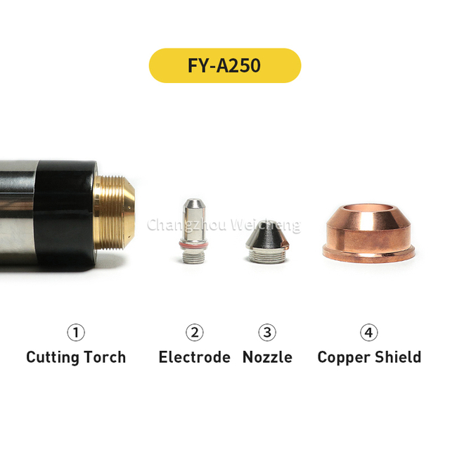  FY-A250 Plasma Cutting Consumable Electrode Nozzle Shield For FY-A250 Torch