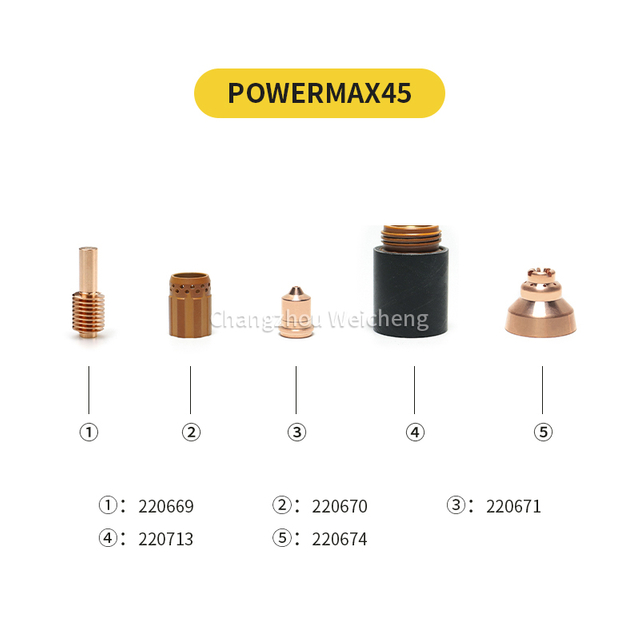 Plasma Cutting Electrode 220669 Nozzle 220671 Shield 220673 220674 Retaining Cap 220713 For Hypertherm PMX45